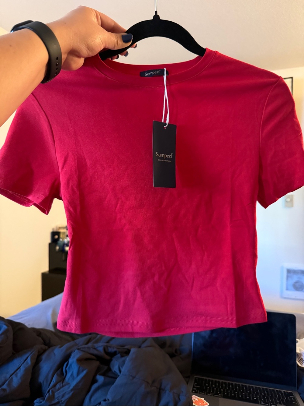 Brand New Sampeel red Crop Top - Size M (NWT)